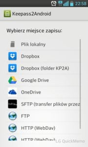 KeePass2Android - Dropbox