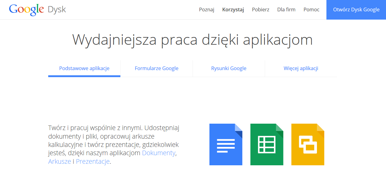 Google dysk - Google dla firm