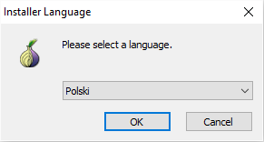 Potwierdzamy wybór języka instalacji